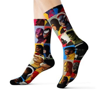 Marvel Heroes 2 unisex adult socks