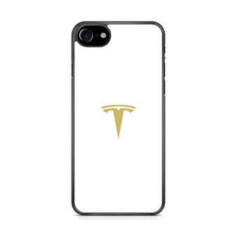 Tesla white iPhone SE 2020 Case