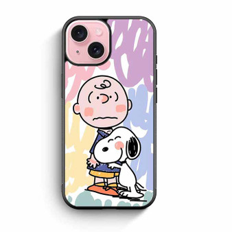 Charlie And Snoopy Hugging iPhone 15 Case