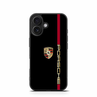 Porsche black car iPhone 16 Case