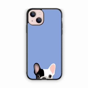 Cute French Bulldog Light Blue iPhone 13 Case