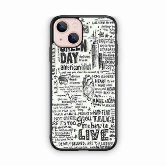 Green Day Lyrics iPhone 13 Case