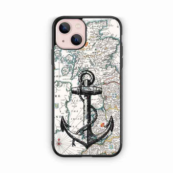 nautica map and anchor iPhone 13 Case