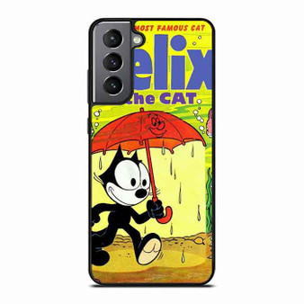 Felix the Cat in Umbrella Samsung Galaxy S21 Case