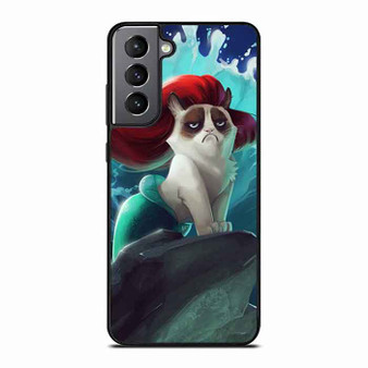grumpy cat the little mermaid Samsung Galaxy S21 Case