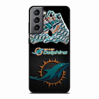 miami dolphins receiver gloves Samsung Galaxy S21 Case