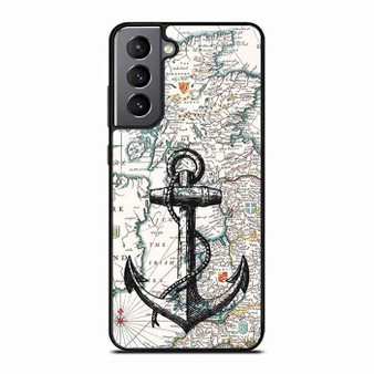 nautica map and anchor Samsung Galaxy S21 Case