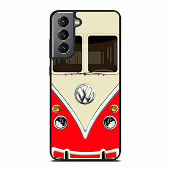 red vw retro bus Samsung Galaxy S21 Case