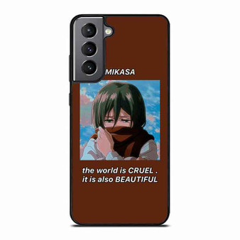 Attack On Titan Mikasa Quotes 1 Samsung Galaxy S21 Case