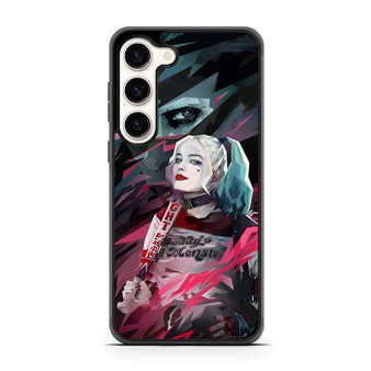 Harley Quenn and Joker in Abstruct Art Samsung Galaxy S23 Case