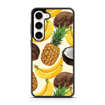 Pineapple Banana Coconut art Samsung Galaxy S23 Case