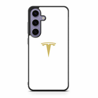 Tesla white Samsung Galaxy S24 Case