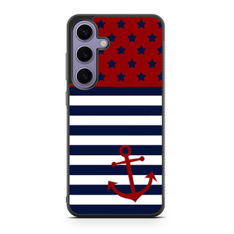 reverse american flag anchor Samsung Galaxy S24 Case