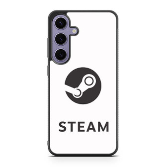 Steam Logo White Samsung Galaxy S24 Case