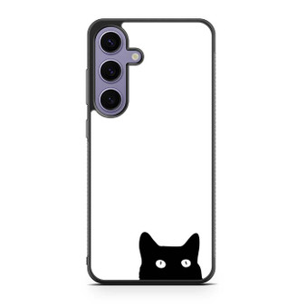 Watching black cat Samsung Galaxy S24 Case