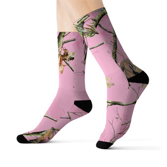 Pink Realtree Camou unisex adult socks
