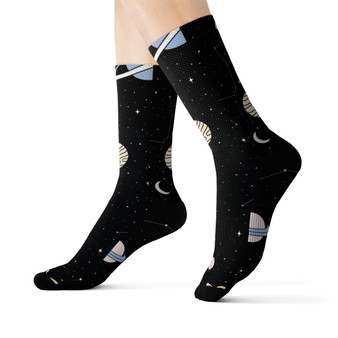 Planets Space unisex adult socks