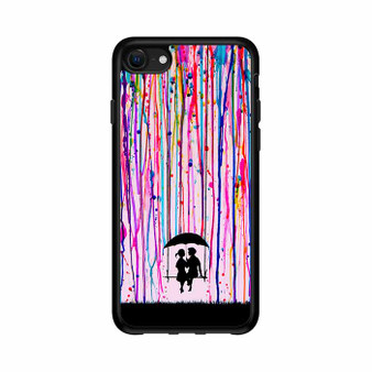 Couple in Rainbow Paint Art iPhone 16e Case