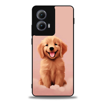 Cute puppy pink Motorola Moto Edge Case