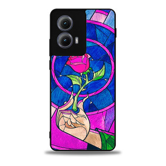 beauty and the beast rose Motorola Moto Edge Case