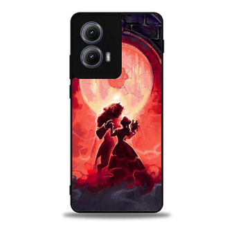 beauty and the beast vintage art Motorola Moto Edge Case