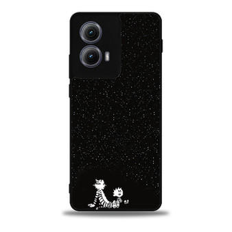 Calvin and Hobbes Under The Night Sky Motorola Moto Edge Case