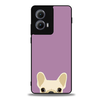 Cute French Bulldog pink Motorola Moto Edge Case