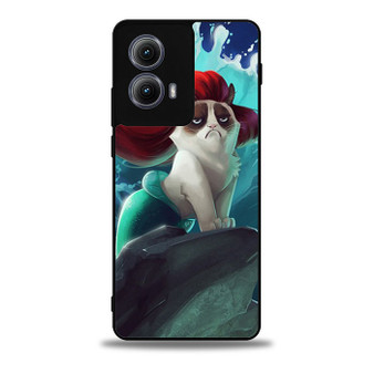 grumpy cat the little mermaid Motorola Moto Edge Case