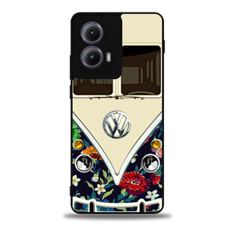 old floral vw retro bus Motorola Moto Edge Case
