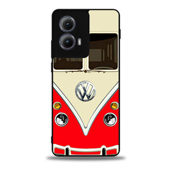 red vw retro bus Motorola Moto Edge Case