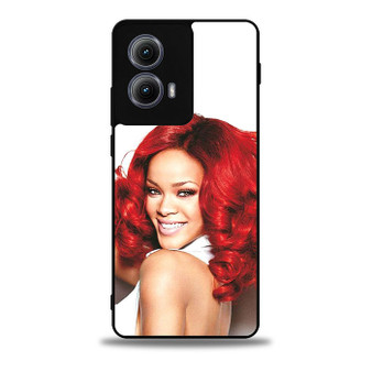Rihanna Pink Hair Motorola Moto Edge Case Rihanna Pink Hair Motorola Moto Edge Case