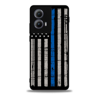 The Thin Blue Line USA Flag Motorola Moto Edge Case