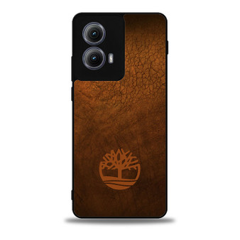 Timberland Leather Motorola Moto Edge Case