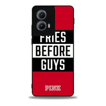 Victoria's Secret Pink Fries Before Guys Motorola Moto Edge Case