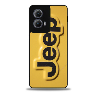 Yellow Jeep Plat Motorola Moto Edge Case
