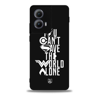You Cant Save The World Alone Justice League Motorola Moto Edge Case