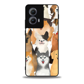 Cute Dogs Collage Motorola Moto Edge Case