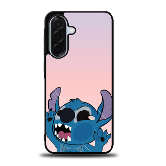 Stitch Funny Hitting Glass Samsung Galaxy A36 5G Case