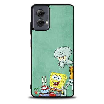 Spongebob Mr Krab Squidward and Plankton Motorola Moto G Power Case