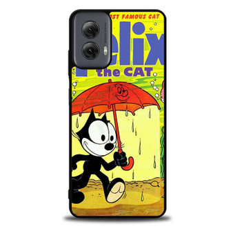 Felix the Cat in Umbrella Motorola Moto G Power Case