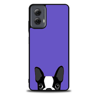 Purple Boston Terrier Motorola Moto G Power Case