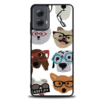 Cute Glasses Dog Motorola Moto G Power Case