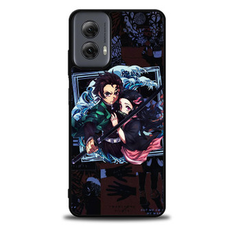 Kimetsu No Yaiba Tanjiro Protecting Nezuko Motorola Moto G Power Case