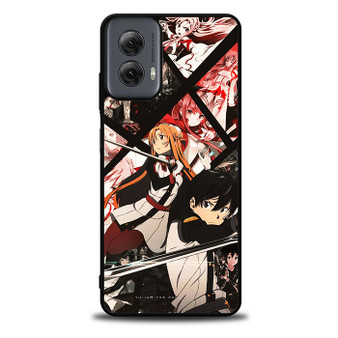 Sword Art Online Kirito & Asuna In Comic Art Motorola Moto G Power Case