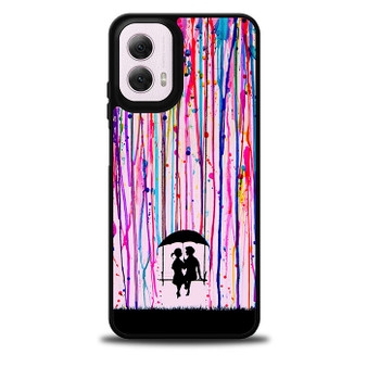 Couple in Rainbow Paint Art Motorola Moto G 5G 2024/ Moto G 5G 2025 Case