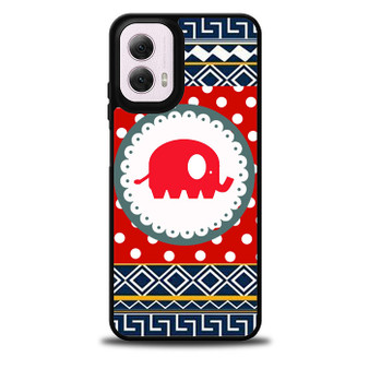 Cute Red Elephant Polkadots Aztec Motorola Moto G 5G 2024/ Moto G 5G 2025 Case