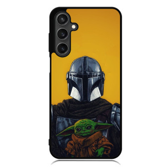 The Mandalorian Boba Fett and Baby Yoda Art Samsung Galaxy A55 Case