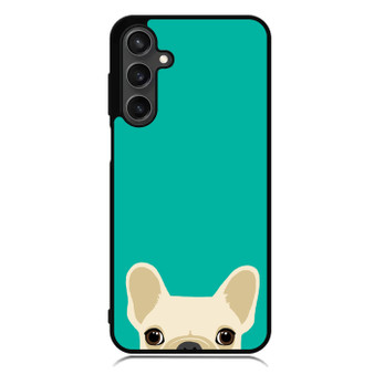 blue french bulldog Samsung Galaxy A55 Case