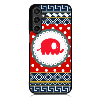 Cute Red Elephant Polkadots Aztec Samsung Galaxy A55 Case