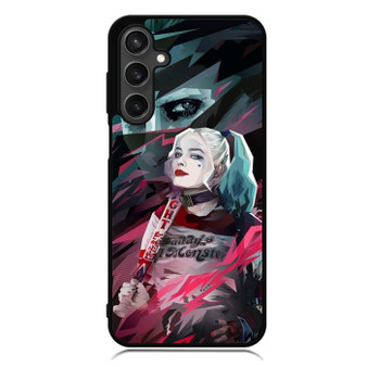 Harley Quenn and Joker in Abstruct Art Samsung Galaxy A55 Case